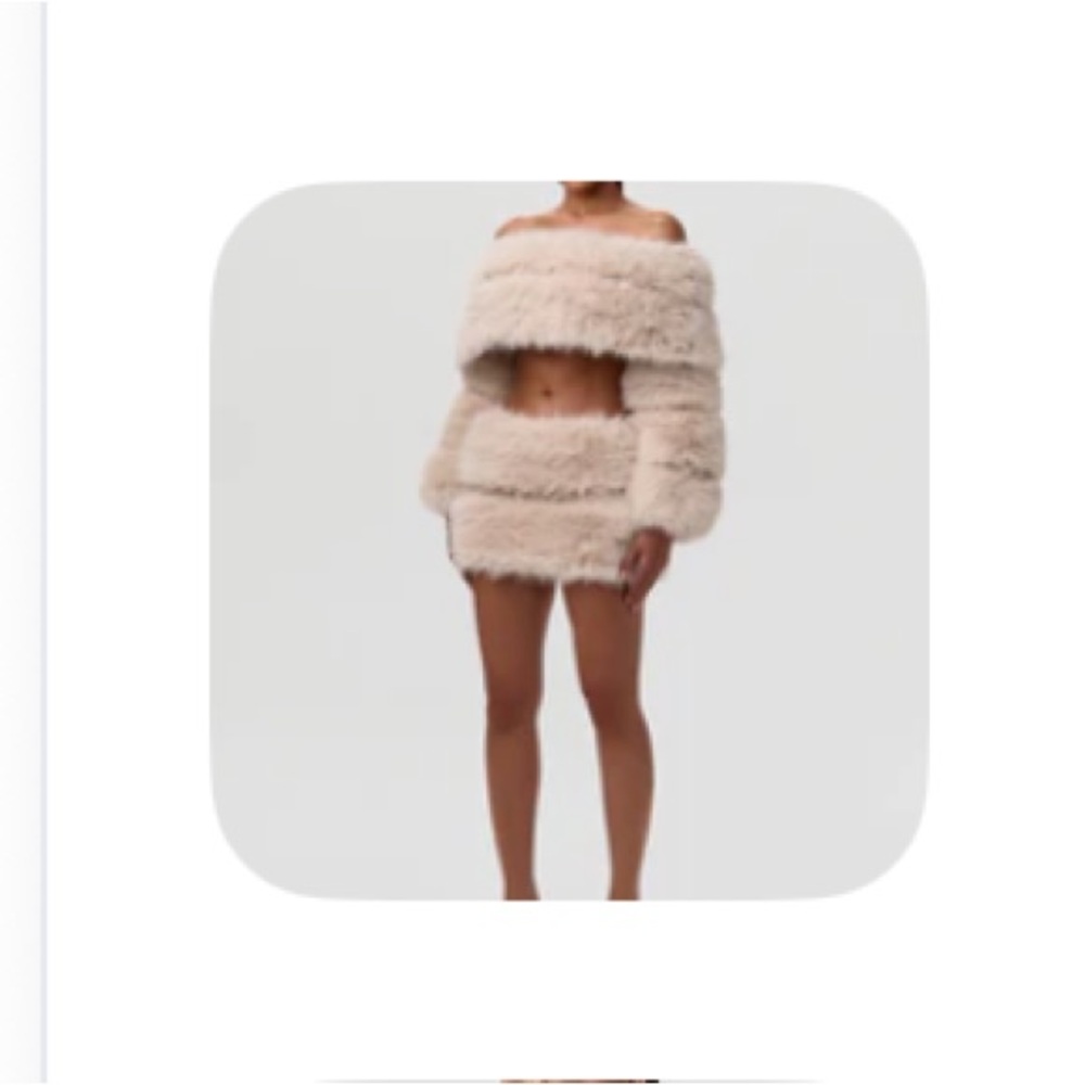 Naked Wardrobe Cream Skirt Set